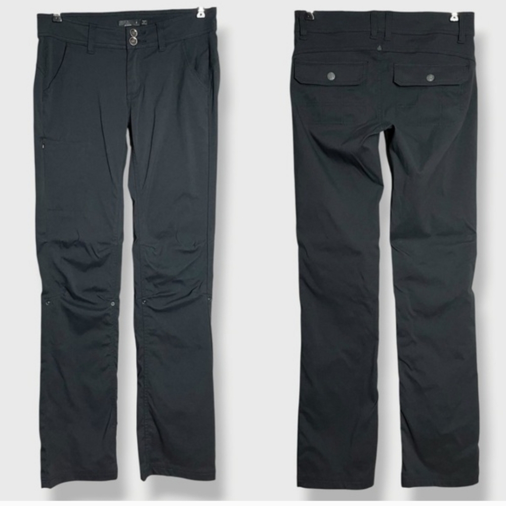 Prana Halle Pants Cropped Option Snaps Size 4 Women Straight Leg Outdoors Nylon